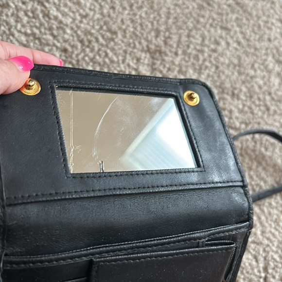 Vintage Genuine Leather Black Crossbody Bag - Picture 8 of 10